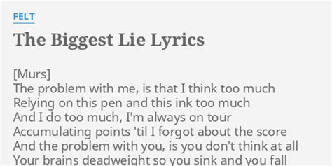 the biggest lie lyrics